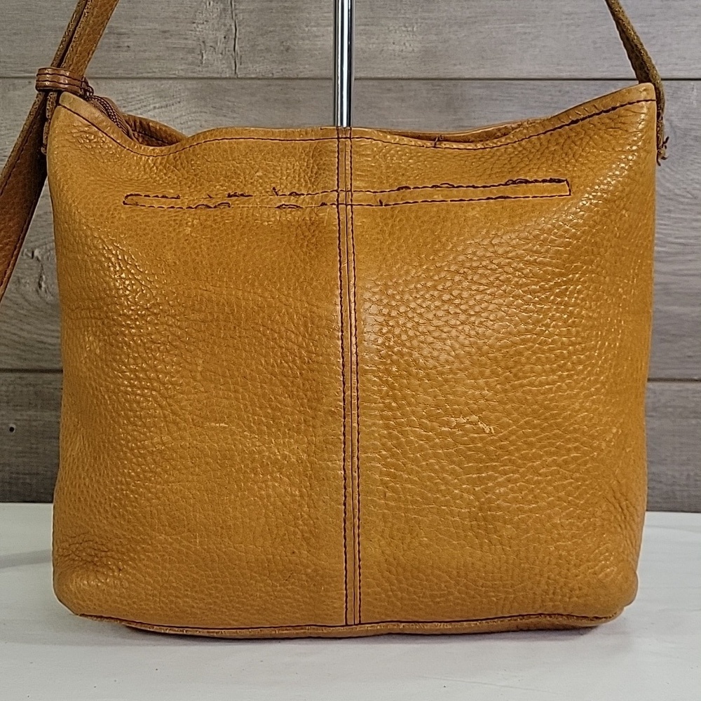 Duluth Trading Brown Pebble Leather Shoulder Bag - Picture 5 of 14